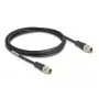 Cable de red DeLOCK M12 X-codificado 8 polos conector macho a conector macho Cat5e 2 m negro