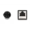 Cable Ethernet industrial DeLOCK M12 D-codificado 4 polos conector macho a conector hembra RJ45 Cat5e 0,5 m negro