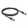 Cable de red DeLOCK M12 D-codificado 4 polos conector macho a conector macho Cat5e 2 m negro