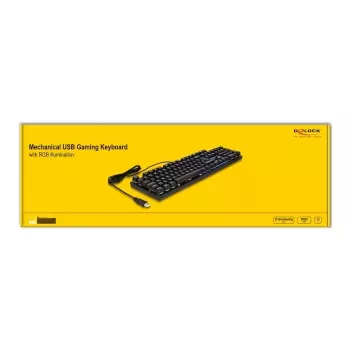 Teclado gaming DeLOCK 12115 USB QWERTZ alemán negro mecánico RGB