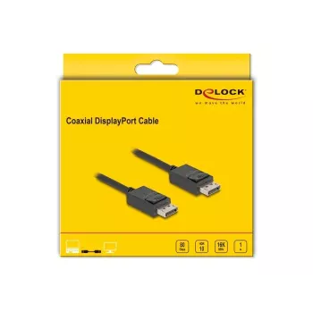Cable DisplayPort coaxial DeLOCK 80491 16K 60 Hz 80 Gbit/s 1 m