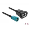 Cable coaxial DELOCK 90699 con conector HSD-Z a RJ-45, 1 m, negro/azul