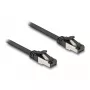 Cable de red DeLOCK RJ45 cable plano de conexión conector macho a conector macho Cat.8.1 2 m negro
