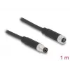 Cable DeLOCK M8 de 4 contactos codificado A conector macho a conector hembra PUR TPU 1 m