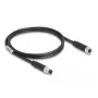 Cable DeLOCK M8 de 4 contactos codificado A conector macho a conector hembra PUR TPU 1 m