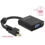 Adaptador de cable de vídeo DeLOCK 62641 Mini DisplayPort a VGA 0,25 m