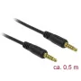 Cable de audio DeLOCK 85695 0,5 m 3,5 mm negro