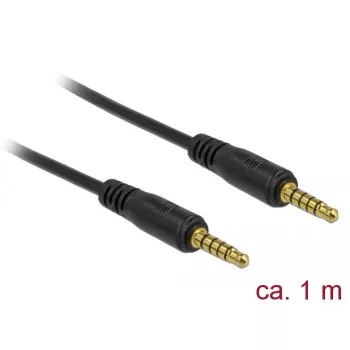 Cable de audio DeLOCK 85696 1 m 3,5 mm negro