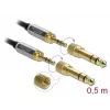 Cable de audio DeLOCK 85784 0,5 m 3,5 mm negro gris