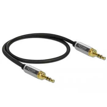 Cable de audio DeLOCK 85784 0,5 m 3,5 mm negro gris