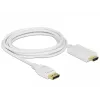 Adaptador de cable de vídeo DeLOCK 83819 3 m DisplayPort HDMI blanco