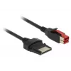 Cable de alimentación DeLOCK 85480 4 m PoweredUSB negro