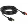 Cable de alimentación DeLOCK 85481 5 m PoweredUSB negro