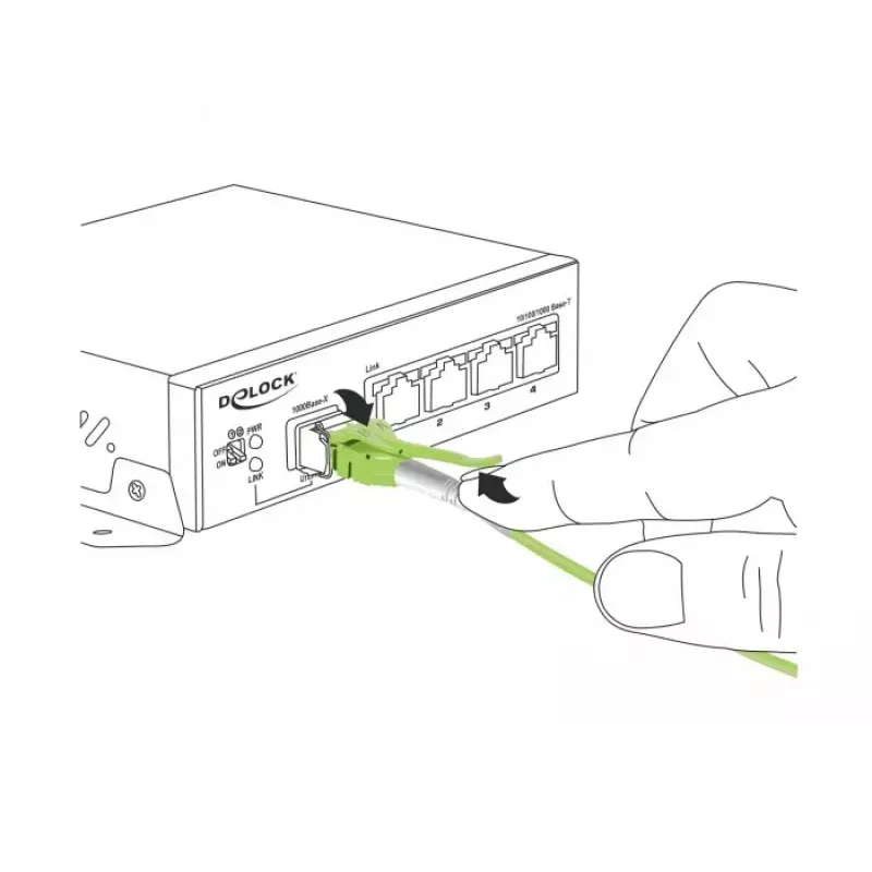 Cable de fibra óptica DeLOCK 85688 1 m LC verde