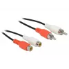 Cable de audio DeLOCK 85807 5 m 2 x RCA negro rojo blanco