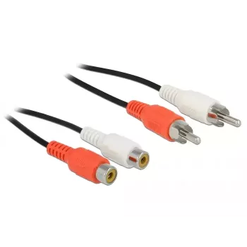 Cable de audio DeLOCK 85807 5 m 2 x RCA negro rojo blanco