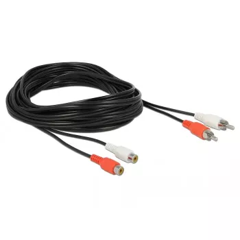 Cable de audio DeLOCK 85807 5 m 2 x RCA negro rojo blanco