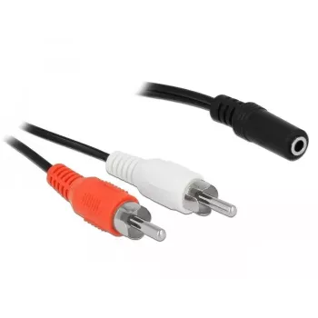 Cable de audio DeLOCK 85808 1,4 m 2xRCA 3,5 mm negro rojo blanco