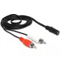 Cable de audio DeLOCK 85808 1,4 m 2xRCA 3,5 mm negro rojo blanco