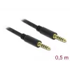 Cable de audio DeLOCK 85790 0,5 m 4,4 mm negro