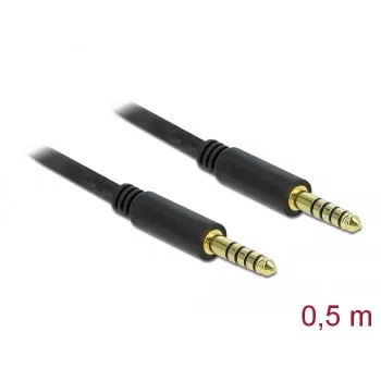 Cable de audio DeLOCK 85790 0,5 m 4,4 mm negro