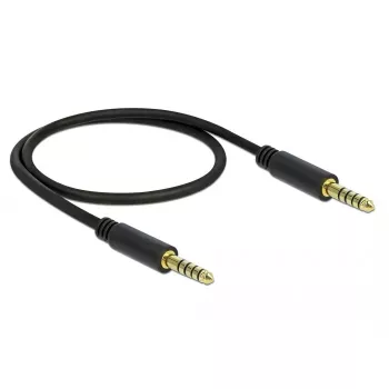 Cable de audio DeLOCK 85790 0,5 m 4,4 mm negro