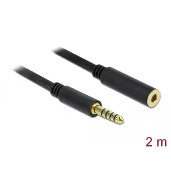 Cable de audio DeLOCK 85797 2 m 4,4 mm negro