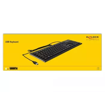 Teclado DeLOCK 12672 Office USB QWERTZ alemán negro