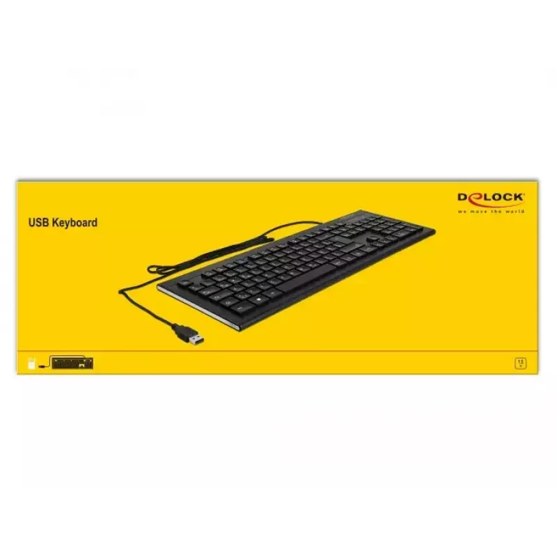 Teclado DeLOCK 12672 Office USB QWERTZ alemán negro