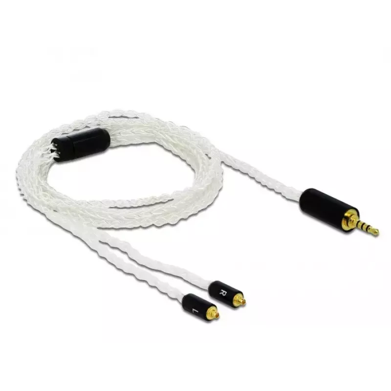 Cable de audio DeLOCK 85848 1,2 m 2,5 mm 2x MMCX blanco