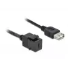 Módulo Keystone DeLOCK 86384 plano negro USB-C