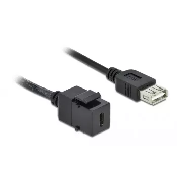 Módulo Keystone DeLOCK 86384 plano negro USB-C