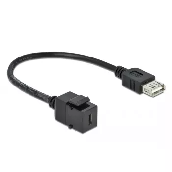 Módulo Keystone DeLOCK 86384 plano negro USB-C