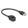 Módulo Keystone DeLOCK 86384 plano negro USB-C