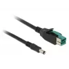 Cable de alimentación DeLOCK 85497 1 m PoweredUSB negro