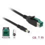 Cable de alimentación DeLOCK 85497 1 m PoweredUSB negro