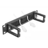 Panel de cepillo DeLOCK 10 pulgadas regleta de gestión de cables con cepillo y 2 ganchos 1U negro