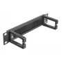 Panel de cepillo DeLOCK 10 pulgadas regleta de gestión de cables con cepillo y 2 ganchos 1U negro