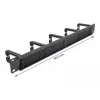 Panel de cepillo DeLOCK 19 pulgadas regleta de gestión de cables con cepillo y 5 ganchos 1U negro