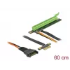 Tarjeta riser DeLOCK PCI Express x1 a x16 con cable flexible 80 cm