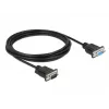 Cable serie DeLOCK 86603 negro 3 m RS-232 Sub-D9