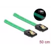 Cable SATA DeLOCK 82069 0,5 m SATA 7 pines verde