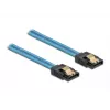 Cable SATA DeLOCK 82133 efecto UV-Glow azul 70 cm