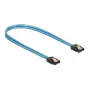 Cable SATA DeLOCK 82133 efecto UV-Glow azul 70 cm