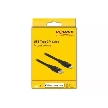 Cable de datos y carga USB Type-C a Lightning DeLOCK 86638