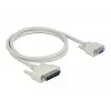 Cable serie DeLOCK 84544 1 m D-Sub 25 pines D-Sub 9 pines beige