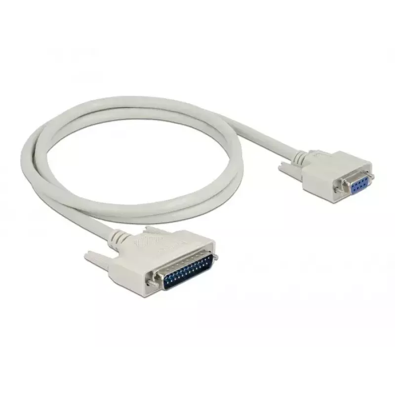 Cable serie DeLOCK 84544 1 m D-Sub 25 pines D-Sub 9 pines beige