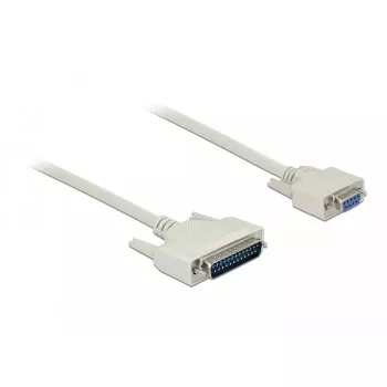 Cable serie DeLOCK 84544 1 m D-Sub 25 pines D-Sub 9 pines beige