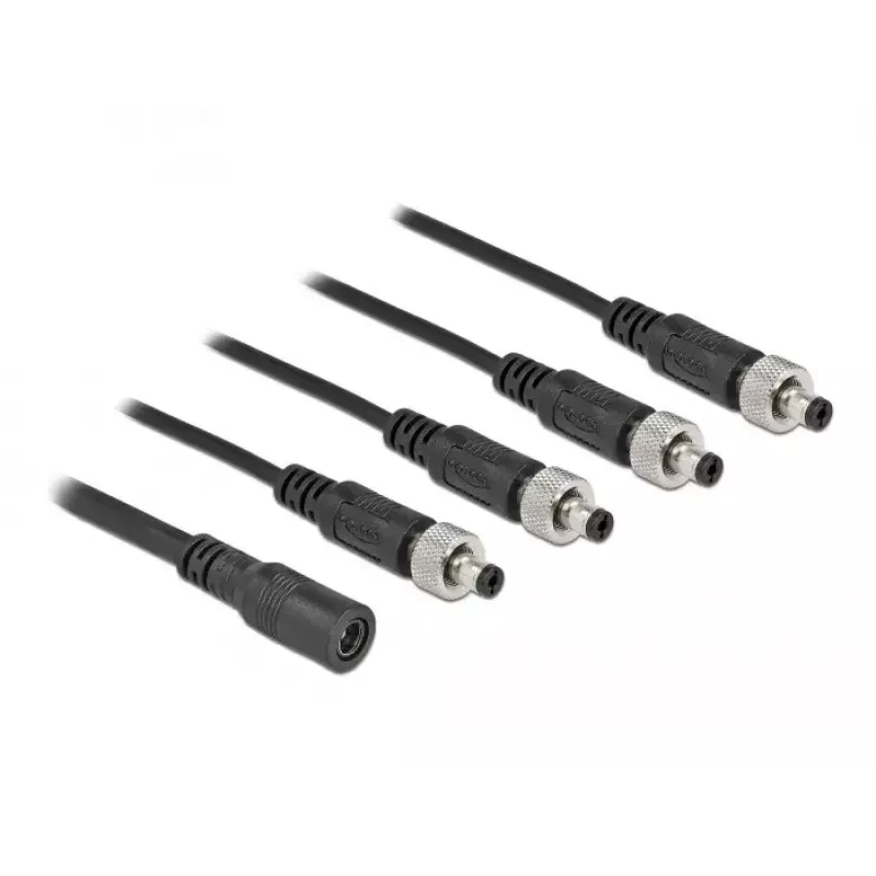 Divisor de cable DeLOCK 86588 5,5 x 2,1 mm 1 x hembra a 4 x macho atornillable