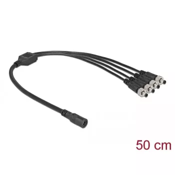 Divisor de cable DeLOCK 86588 5,5 x 2,1 mm 1 x hembra a 4 x macho atornillable